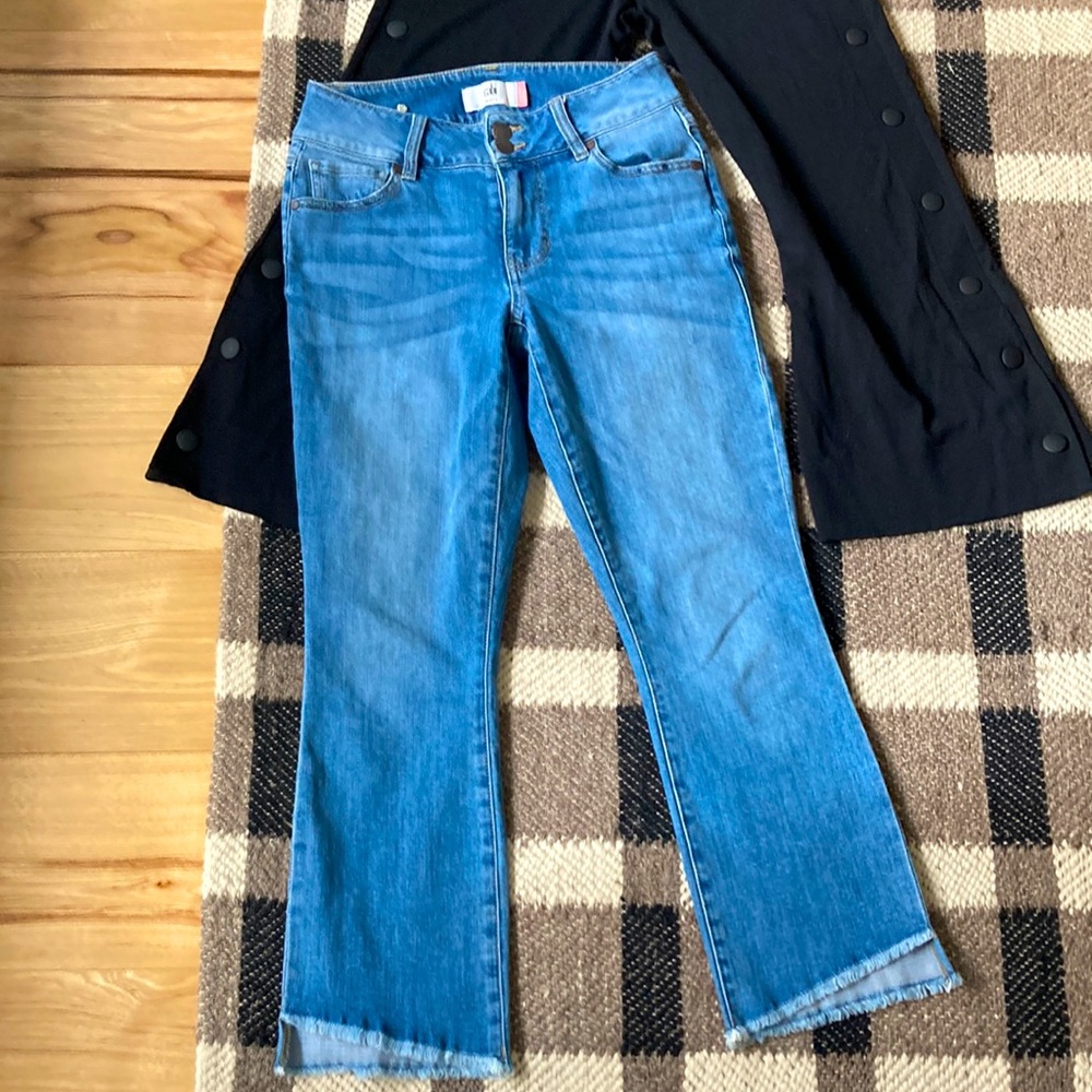 Cabi Pants bundle! Cabi hi low jeans and black wide legged pants!!